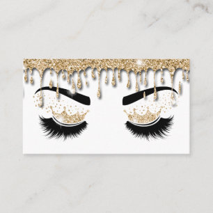 Carte De Visite L'artiste de maquillage Crown Lashes Beauty Salon 