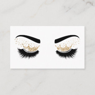 Carte De Visite L'artiste de maquillage Crown Lashes Beauty Salon 