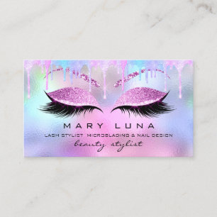 Carte De Visite L'artiste de maquillage Eyebrows Lash Holographic 