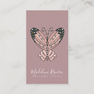 Carte De Visite L'artiste des papillons Boho Artiste d'art artisan