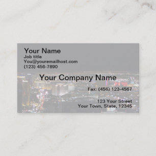 Carte De Visite Las Vegas la nuit