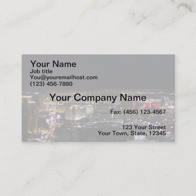 Carte De Visite Las Vegas la nuit (Devant)