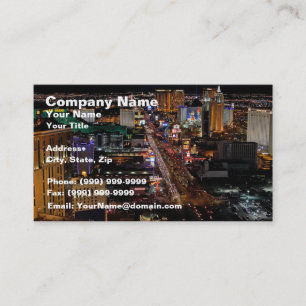 Carte De Visite Las Vegas la nuit