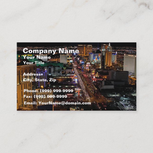 Carte De Visite Las Vegas la nuit (Devant)