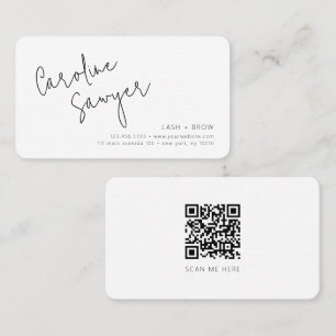 Carte De Visite Lash de code QR de Scan Me moderne et Lrow