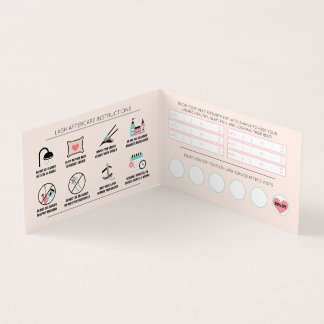 Carte De Visite Lash Instructions et Nomination Loyauté