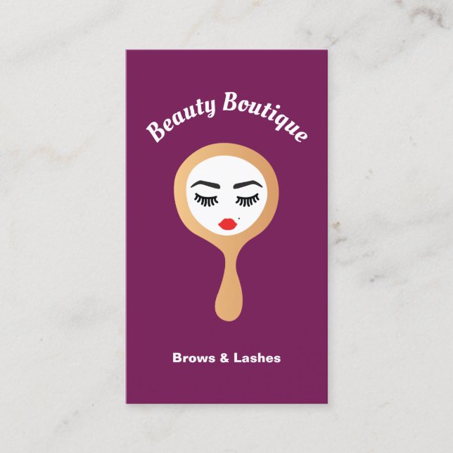 Carte De Visite Lash moderne Eyelash Extensions Brows Beauté Salon (Devant)