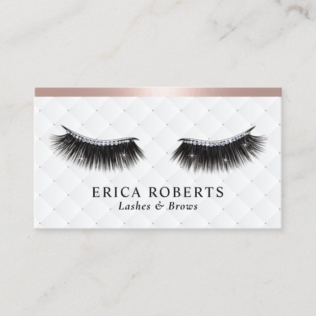 Carte De Visite Lashes Artiste de maquillage Glam Eyelash Salon de (Devant)