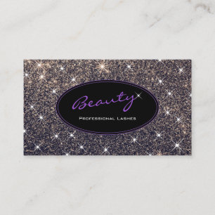 Carte De Visite Lashes Artiste Parties scintillant Lumineuse Étoil