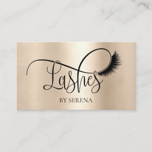 Carte De Visite Lashes Beauty Maqueup Girl Lash Gold fosse