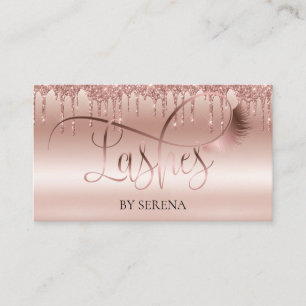 Carte De Visite Lashes Beauty Maqueup Girl Lash Lash Déchirure or