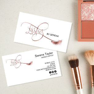 Carte De Visite Lashes Beauty Maquillage Girl Extension Lash Elega