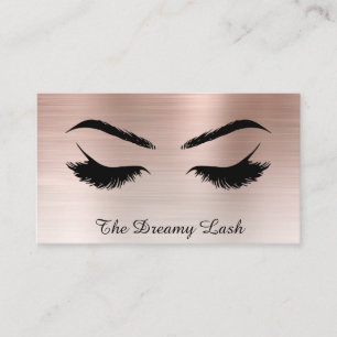 Carte De Visite *~* Lashes Brosses Extensions QR Metal PEACH BRONZ