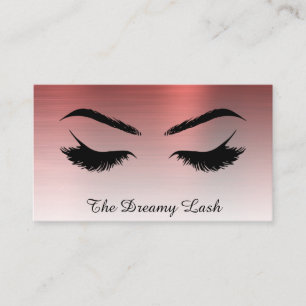 Carte De Visite *~* Lashes Brows Extensions QR CUIVRE Métallique