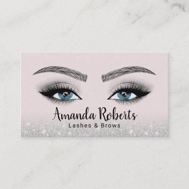 Carte De Visite Lashes & Brows Microblading Girly Beauty Salon (Devant)