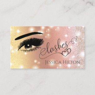 Carte De Visite Lashes de glamour moderne professionnel