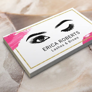 Carte De Visite Lashes Eyelash Artiste de maquillage Wink Eye Beau