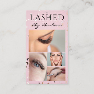 Carte De Visite Lashes Eyelash maquillage Artiste rose pétillant S