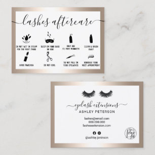 Carte De Visite Lashes illustrations de la postconsommation feuill