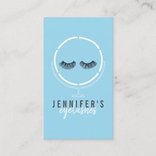 Carte De Visite Lashes maquillage Artiste beauté miroir bleu