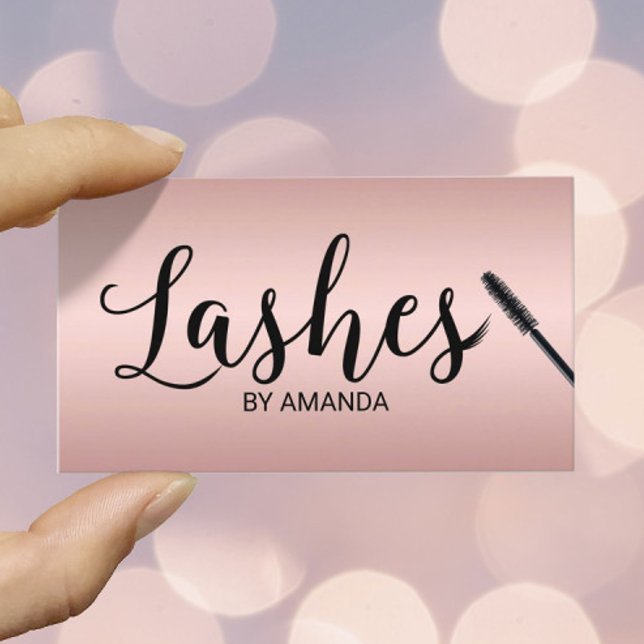 Carte De Visite Lashes Maquillage Artiste Rose Gold Lash Extension (Créateur téléchargé)