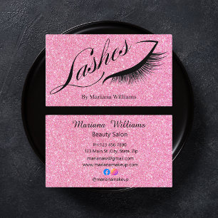 Carte De Visite lashes, maquilleur élégante parties scintillant ro