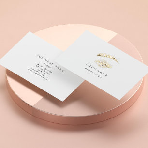 Carte De Visite Lashes professionnels Brosses logo maquillage Or B