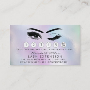 Carte De Visite Lashes Prolongation des instructions d'après-soins