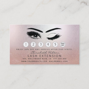 Carte De Visite Lashes Prolongation Instructions pour les soins po