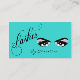 Carte De Visite Lashes Robin's Oeuf Blue parties scintillant Eyela