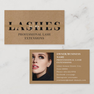 Carte De Visite Lashes/Salon Eyelash Photo Luxe