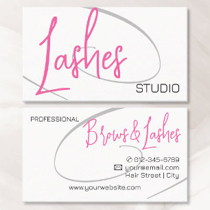 Carte De Visite Lashes Studio Moderne Classique Professionnel Rose
