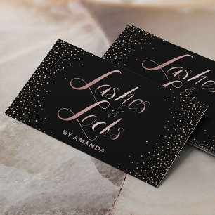 Carte De Visite Lashes & Verrouillages Rose moderne Gold Beauty Sa