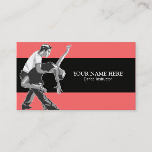 Carte de visite latin d'instructeur de danse de