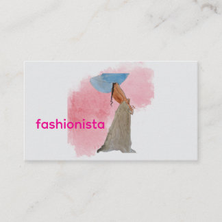 Carte De Visite Latina Fashionista avec Chapeau