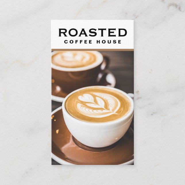 Carte De Visite Latte de café | Café Barista (Devant)