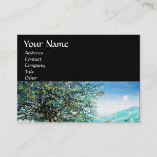 Carte De Visite L'AURORE/ARBRE MAGIQUE, vert, bleu, noir