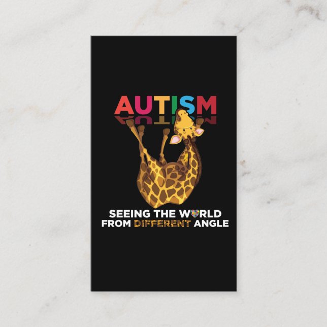 Carte De Visite L'autisme favorise la prise de conscience autistiq (Devant)