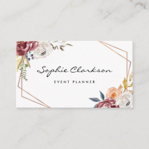 Carte De Visite L'automne de Marsala d'aquarelle fleurit II