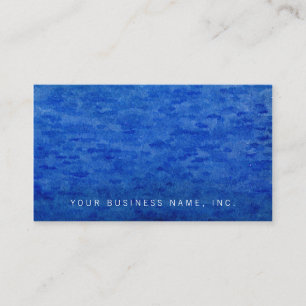 Carte De Visite Lavage à l'aquarelle Bleu Brosse