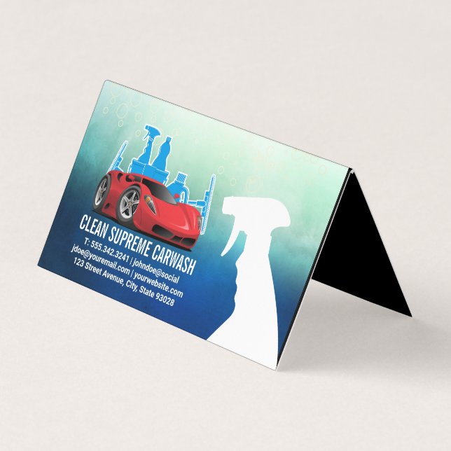 Carte De Visite Lavage automatique de voiture | Fournitures de net (Devant)