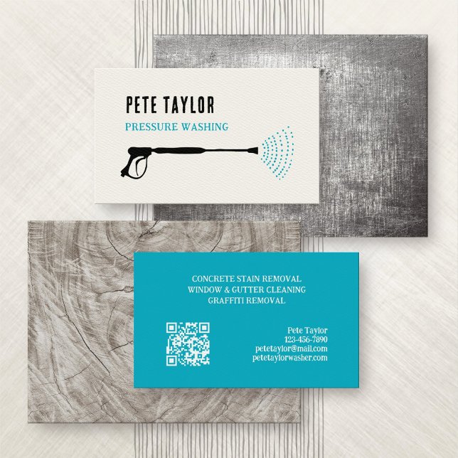 Carte De Visite Lavage de la fenêtre d'alimentation sous pression (Créateur téléchargé)