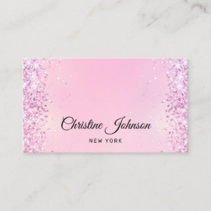 Carte De Visite lavande à parties scintillant fausse