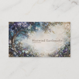 Carte De Visite Lavande Bleu Floral Bucolique Fantastique Romantiq