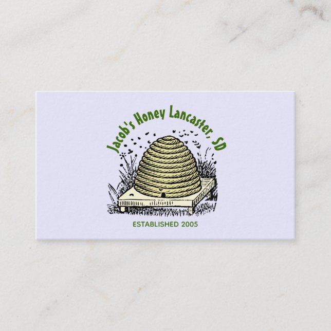 Carte De Visite Lavande de miel d'abeilles (Devant)