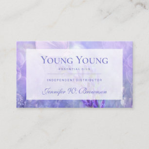 Carte De Visite Lavande d'huiles essentielles violet blanc