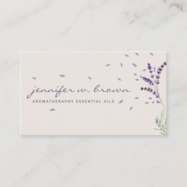 Carte De Visite Lavande florale Essential Oils Ivoire (Devant)