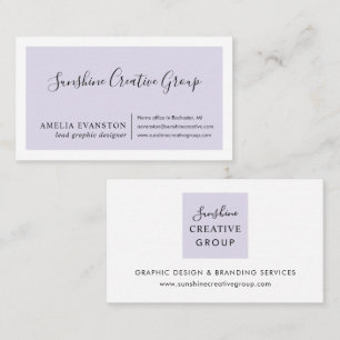 Carte De Visite Lavande minimale moderne violet