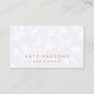 Carte De Visite Lavande subtile motif floral Salon de beauté