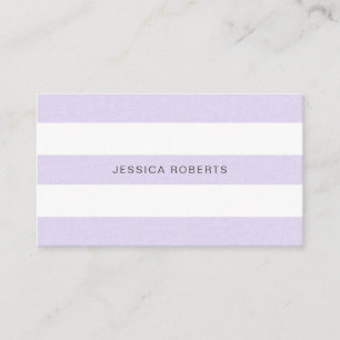 Carte De Visite Lavande Violet Faux Linge Motif Moderne